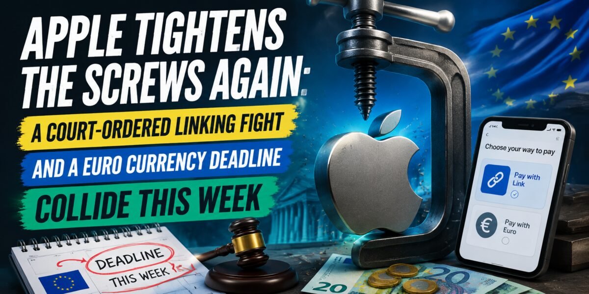 Apple Tightens the Screws Again: A Court-Ordered Linking Fight and a Euro Currency Deadline Collide This Week